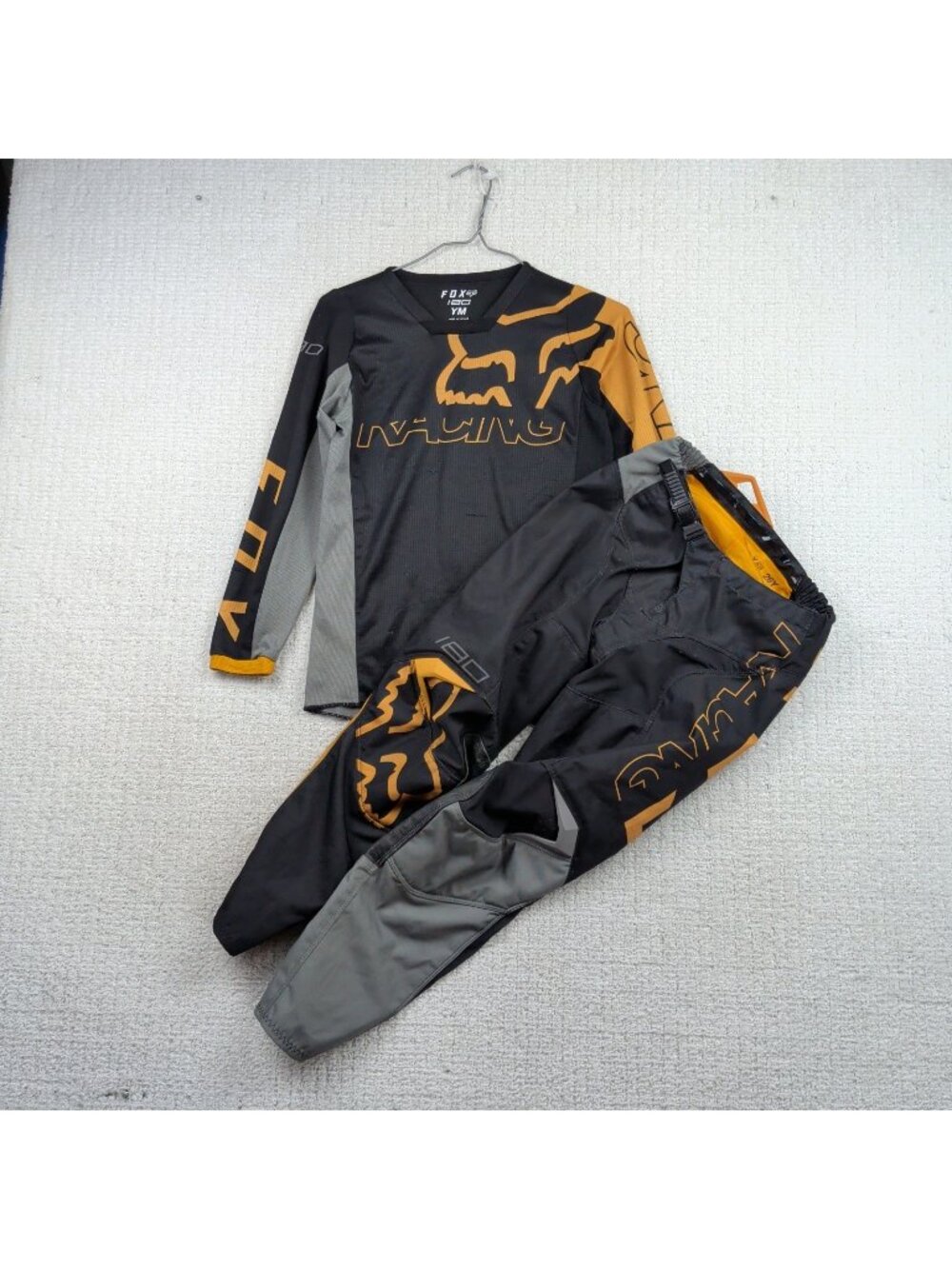 Y2K Fox Racing 180 Moto MX Off Road Gear 2 Pc Jersey & Pants Youth Sz M / W26